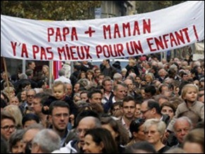França anti casamento gay Manifestação