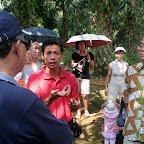 The trou guide is holding the oil palm seed