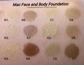 MAC Face & Review & Swatches Shades