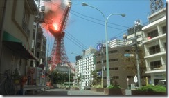 Gamera Guardian Tokyo Tower Collapses