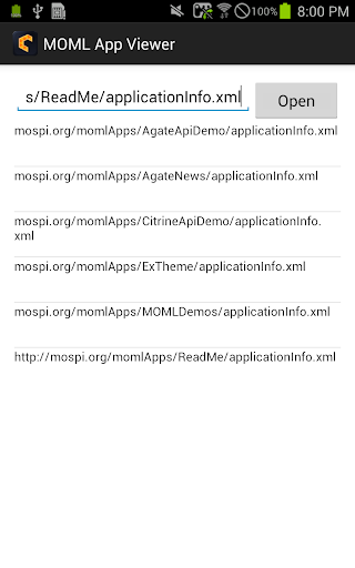 MOML Application Viewer basic