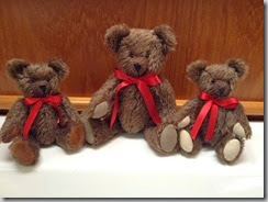 Brown Boat Bears with Red Bows