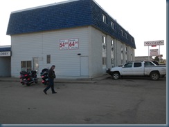 Departing Grizzly Hotel in Fox Creek, AB morning of August 3, 2010 Departing Grizzly Hotel in Fox Creek, AB morning of August 3, 2010