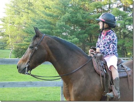 Katy and Taylor riding Lil' Bud 2011 062