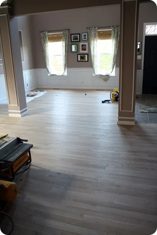 unfinished white oak hardwood floors