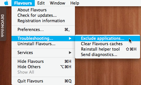 Flavors troubleshooting exclude apps