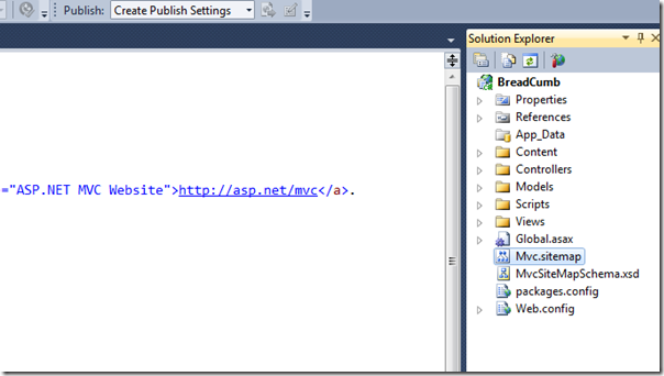 Site map with asp.net mvc