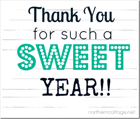 Thank You For A Sweet Year Free Printable