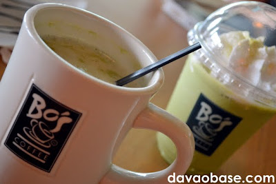 Macha Green Tea, in hot and iced variants at Bo's Coffee Abreeza