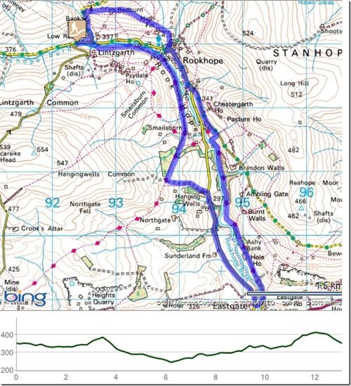rookhope burn diverted route