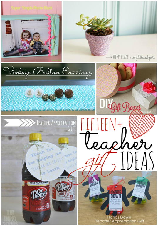 Over 15 teacher gift ideas at gingersnapcrafts.com #teachergift