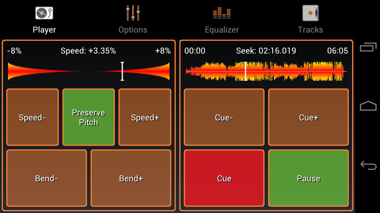 Android application Virtual Turntable screenshort