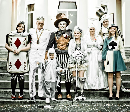 This photo of an Alice in Wonderland themed wedding but the theme of your 