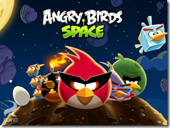 الواجهة الرئيسية للعبة Angry Birds Space لأبل iOS