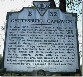 Gettysburg Campaign, Marker B-32 Loudoun County, VA