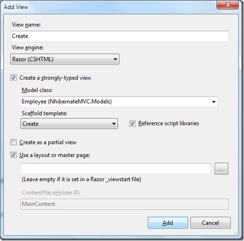 AddViewwithNhibertnateandaspnetmvc AddViewwithNhibertnateandaspnetmvc