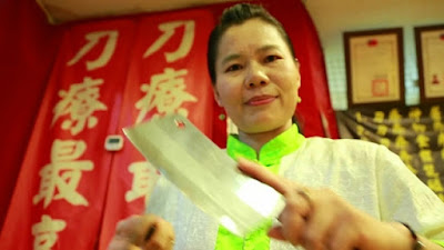 Mát xa bằng dao chặt thịt ở Đài Loan