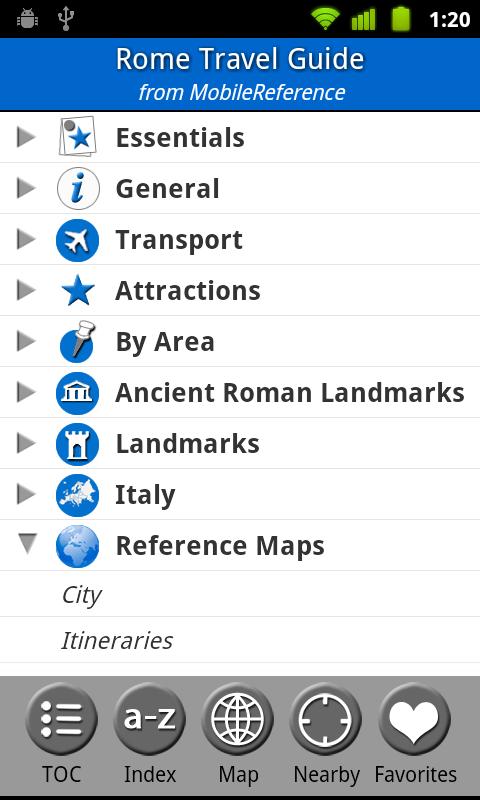 Rome &amp; Lazio, Italy - Guide Screen 1
