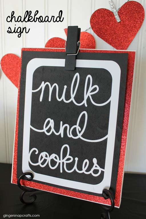 Chalkboard Milk & Cookies Sign