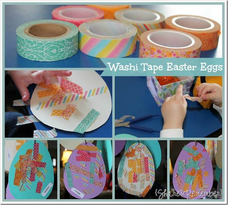 Washi Tape Easter Egg Preschool Craft