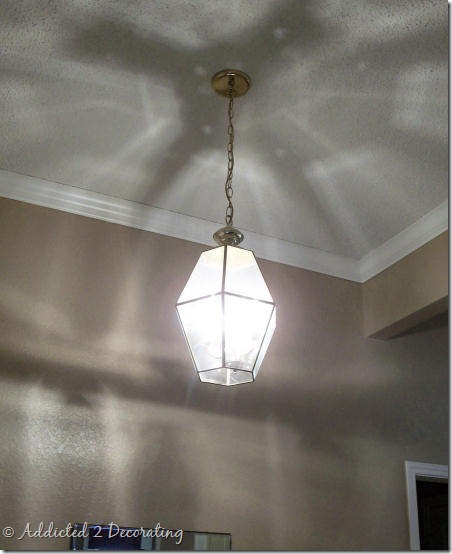 outdated brass chandelier