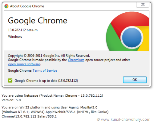 Tested in Chrome 13 Tested in Chrome 13