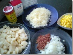 Cajun Pot Bake -ingredients