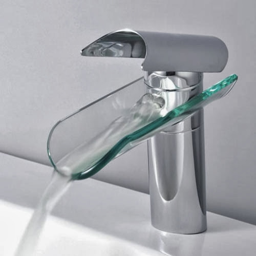 Single Handle Waterfall Glass Bathroom Sink Faucet Qh0814 Bathroom Sink Faucets