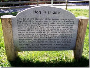 Hog Trial Site Historic Sign in McCarr, KY