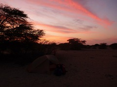 Campspot in the Sechura Desert in Northern Peru.