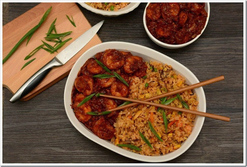 Fried Rice & Sichuan Shrimp 1