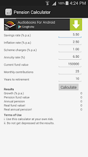 simple pension calculator Screenshots 0