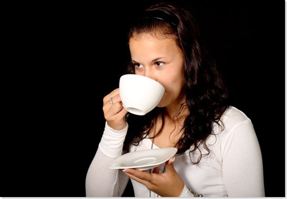woman drinking tea