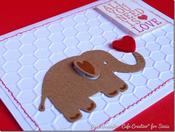 cafe creativo - Anna Draicchio - sizzix big shot - card elephant love (2)