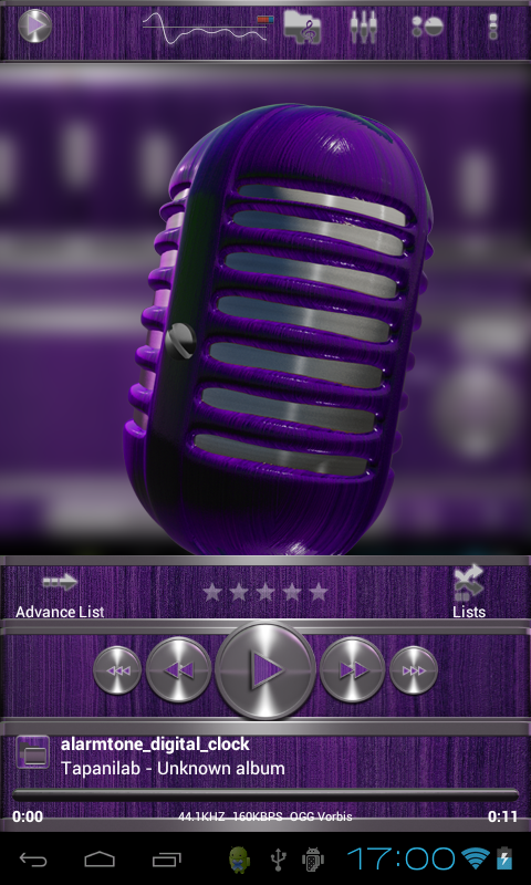 poweramp skin metal purplewood Screen 2