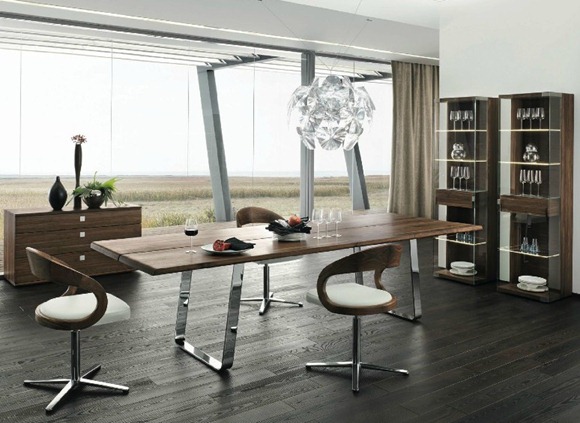 Muebles de madera para ambientes modernos