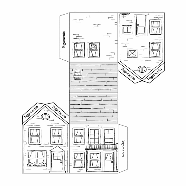 Recortables De Casas Para Colorear