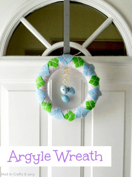 spring argyle wreath