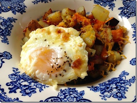 Hash with Broiled Egg