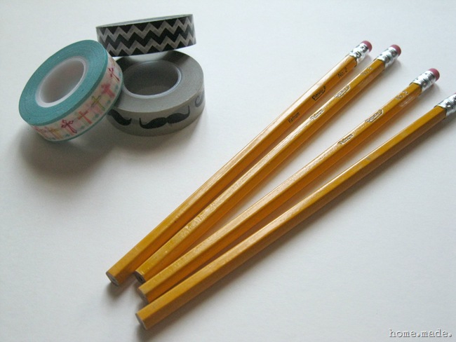 home.made. Washi Tape Pencils