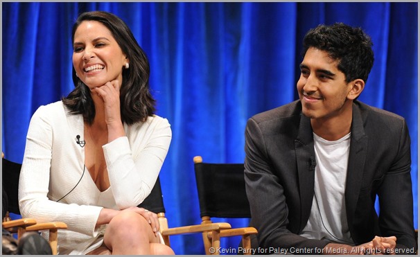 Olivia Munn (L) and Dev Patel from the NEWSROOM panel at the PALEYFEST on March 3, 2013. CLICK to visit the official site for this panel at Paleycenter.org.