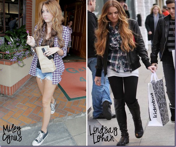 Camisa-Xadrez-Miley-Cyrus-Lindsay-Lohan