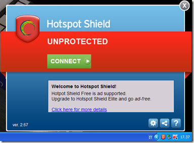 Hotspot Shield Free avviare connessione sicura