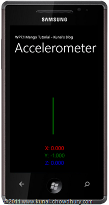 WP7.1 Demo - Accelerometer - UI