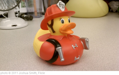 'Fireman -- 'White Hot' Bath Safety Duck by Munchkin' photo (c) 2011, Joshua Smith - license: http://creativecommons.org/licenses/by-sa/2.0/