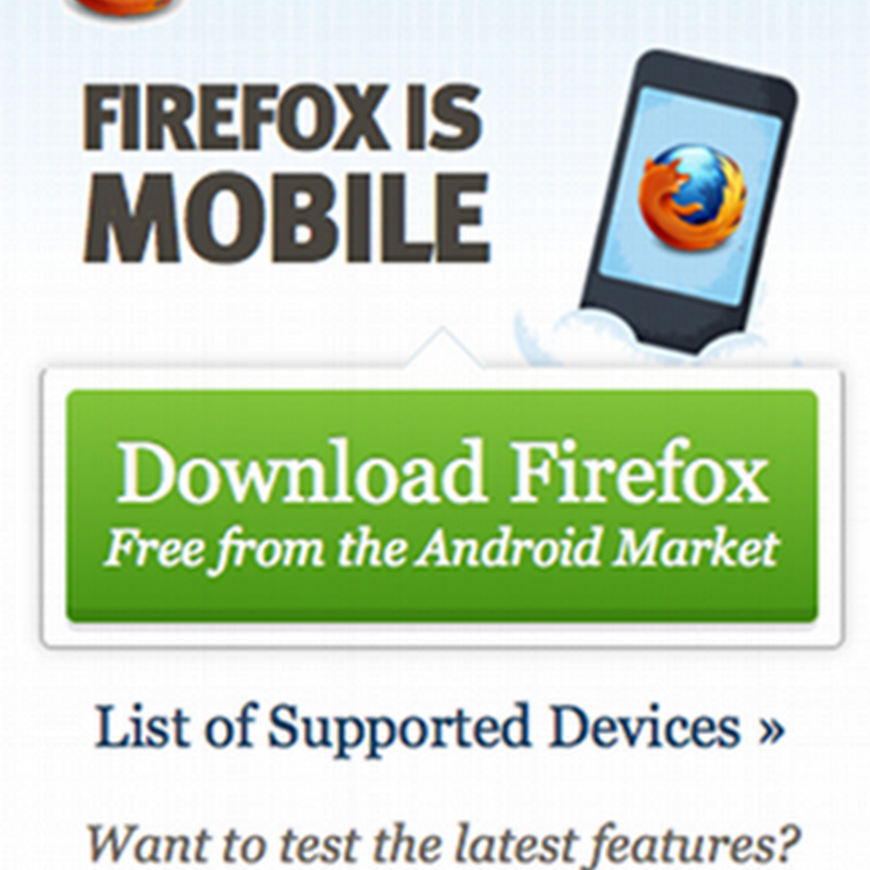 Installare Firefox su un dispositivo portatile.