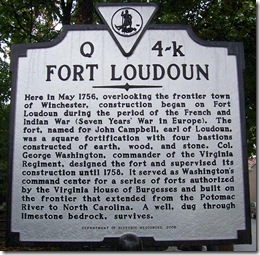 Fort Loudoun Marker Q-4k on Loudoun Street, Winchester, VA