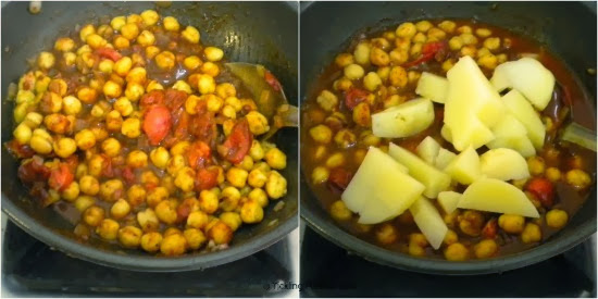 How to make Aloo chana curry