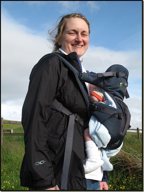 Vaude Soft 111 Baby Carrier with 5 week old baby