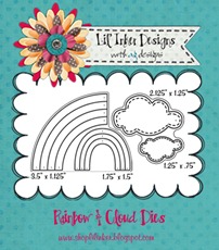 Rainbow and Cloud die prodcut graphic